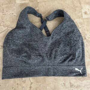 Puma Women’s Athletic Sports Bra Adjustable Straps Color Gray Size‎ XL